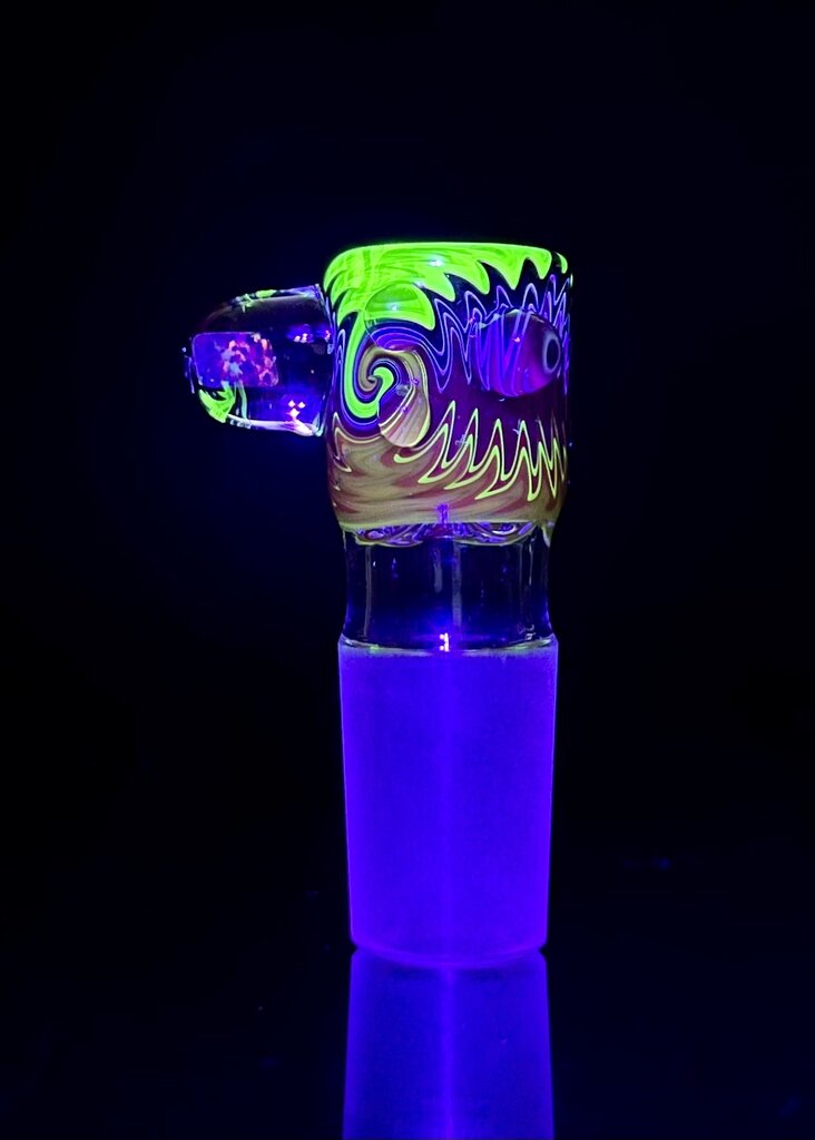 Baker The Glass Maker 18mm Worked  martini  slide with opals  3