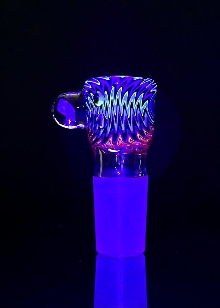 Baker The Glass Maker 18mm Worked  martini  slide with opals  4
