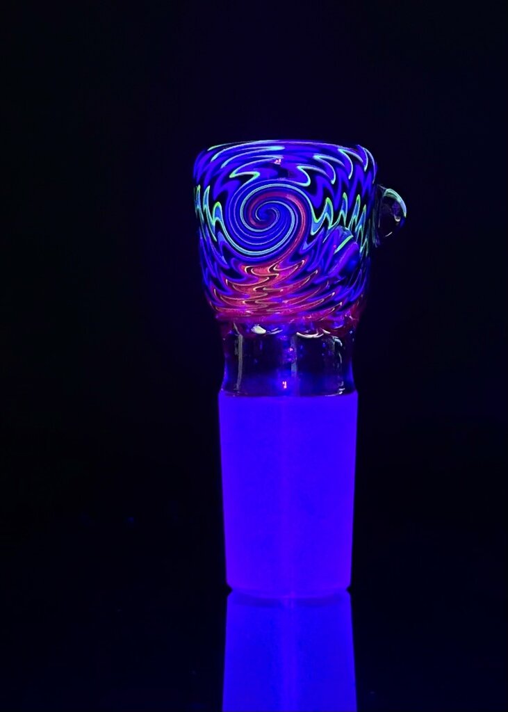 Baker The Glass Maker 18mm Worked  martini  slide with opals  4