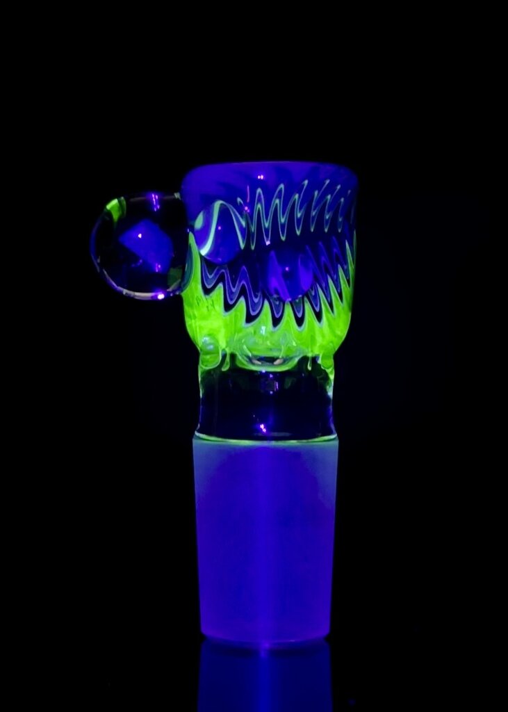 Baker The Glass Maker 18mm Worked  martini  slide with opals  5