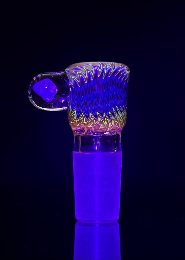 Baker The Glass Maker 18mm Worked  martini  slide with opals  6
