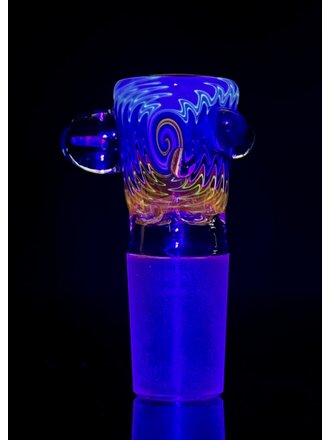 Baker The Glass Maker 18mm Worked  martini  slide with opals  12