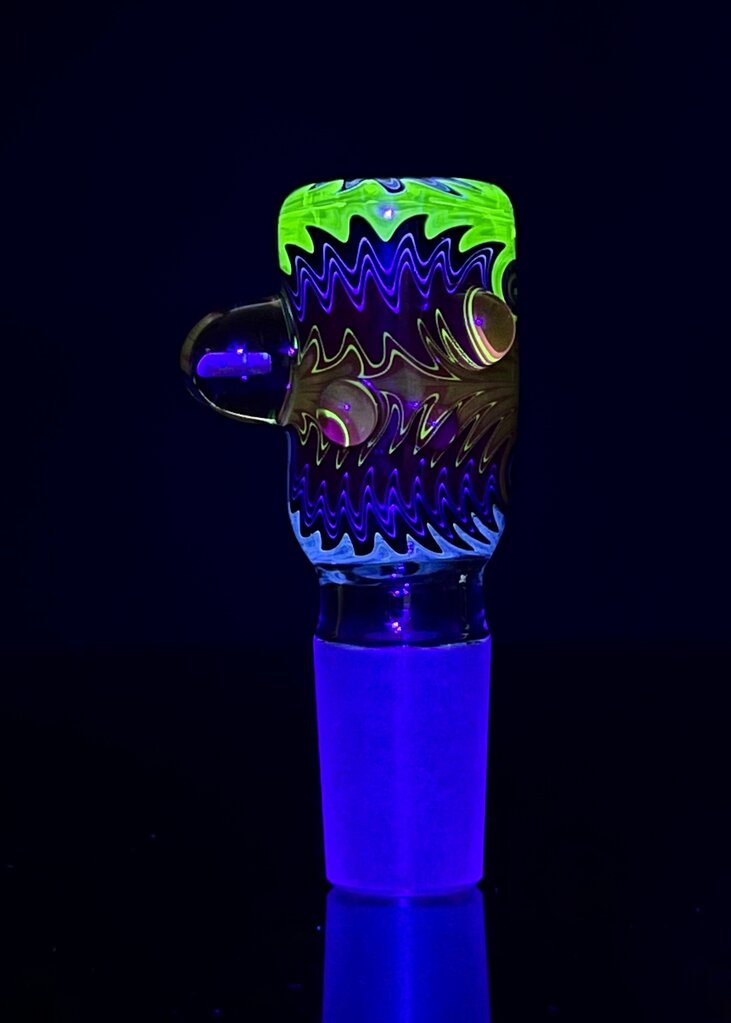 Baker The Glass Maker 18mm Worked slide with opals  4