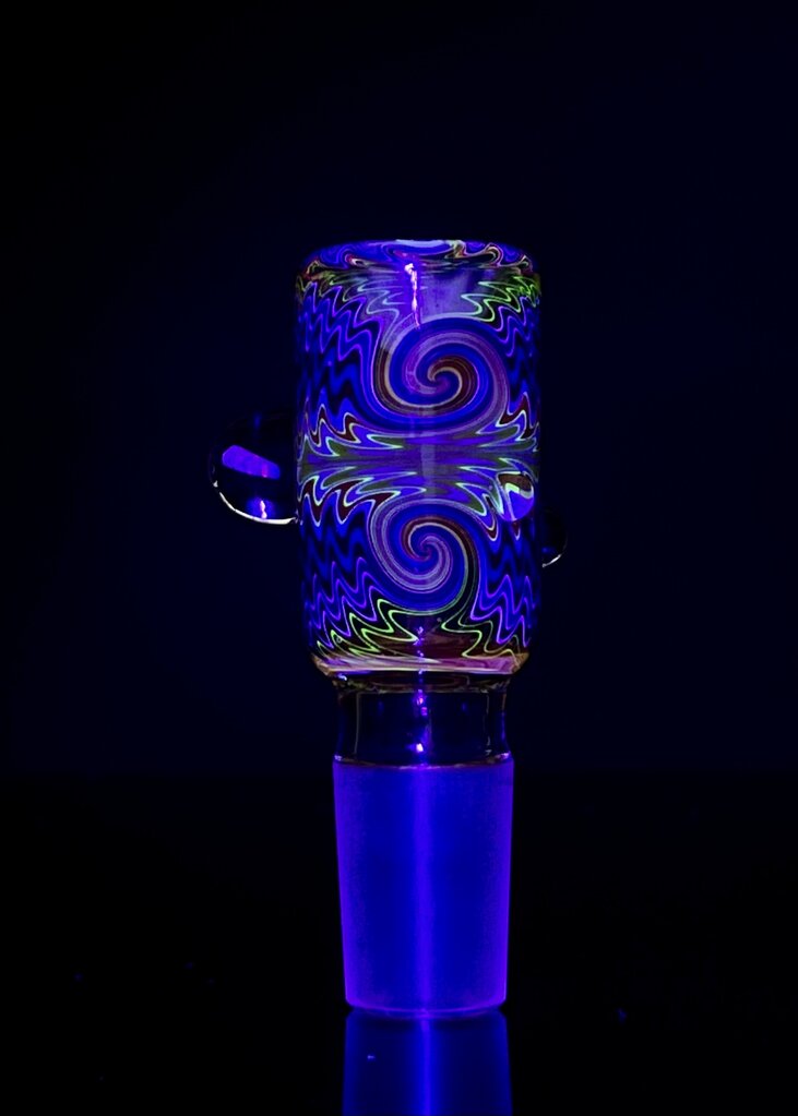 Baker The Glass Maker 18mm Worked slide with opals  5