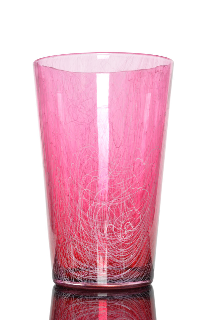 Xanderdam Chaos Cane Pint Glass  Pink