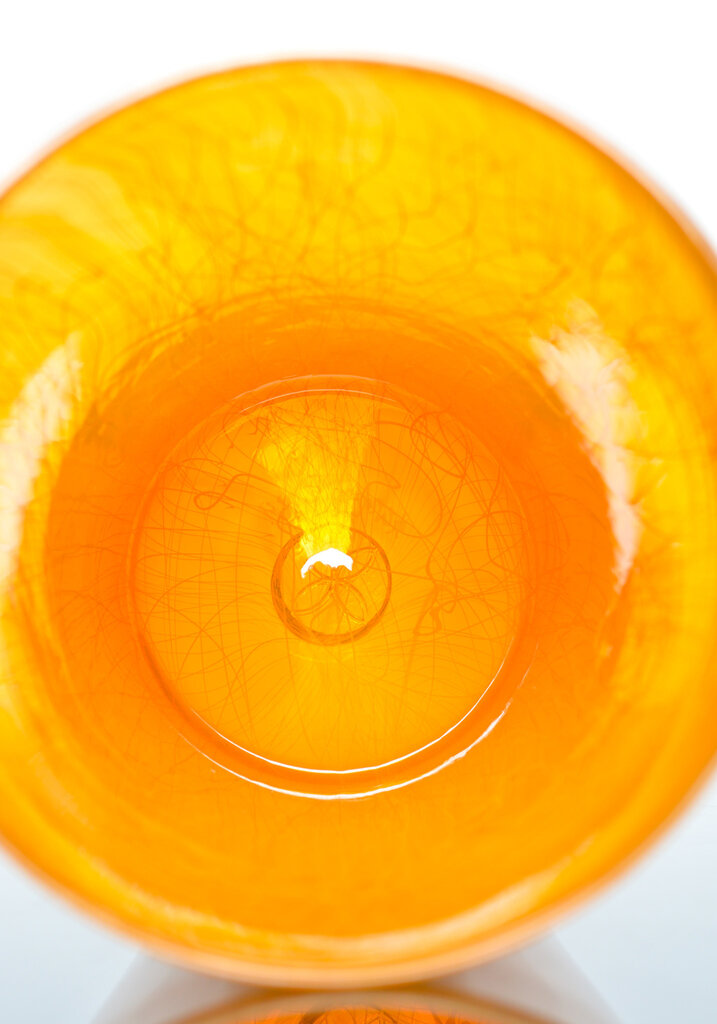 Xanderdam Chaos Cane Pint Glass  Yellow