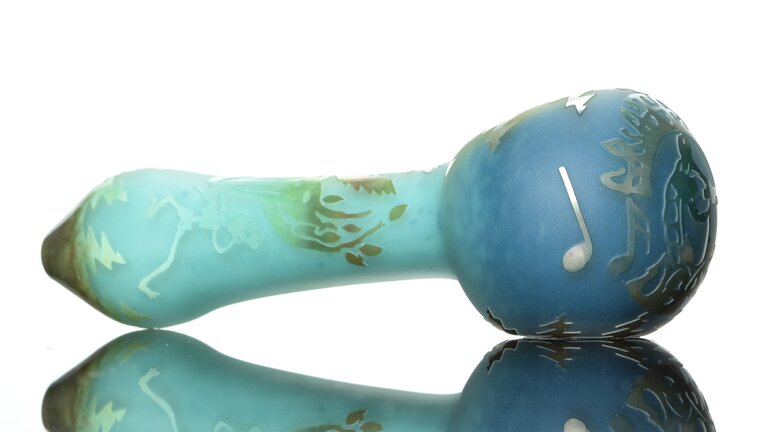 Liberty 503 Grateful Dead tri color frit spoon by Liberty
