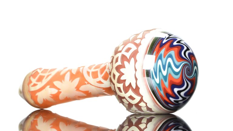 Liberty 503 Geometric Multi Color Frit w/wig wag spoon 1