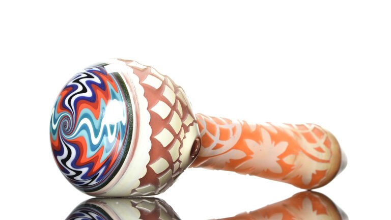 Liberty 503 Geometric Multi Color Frit w/wig wag spoon 1