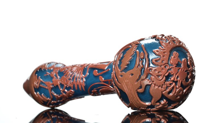 Liberty 503 Grateful Dead Theme Frit over Frit w/fire polish 3