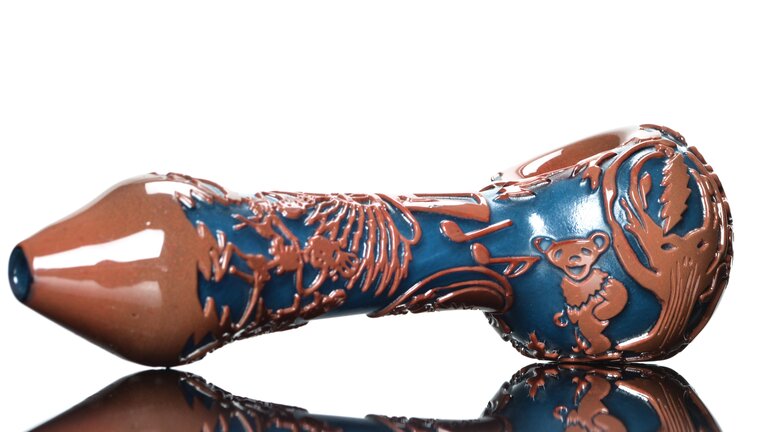 Liberty 503 Grateful Dead Theme Frit over Frit w/fire polish 3