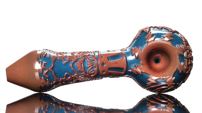 Liberty 503 Grateful Dead Theme Frit over Frit w/fire polish 3