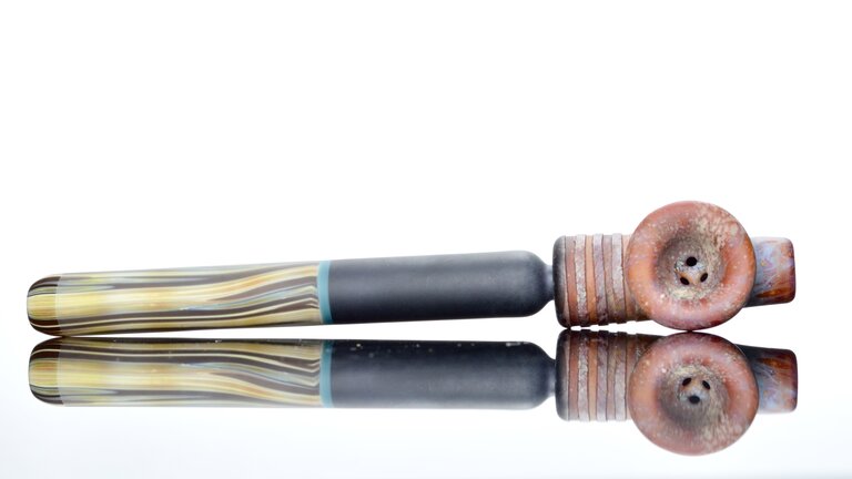 Elks That Run (ETR) ETR Two Piece Ceremonial Pipe - stone