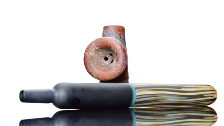 Elks That Run (ETR) ETR Two Piece Ceremonial Pipe - stone