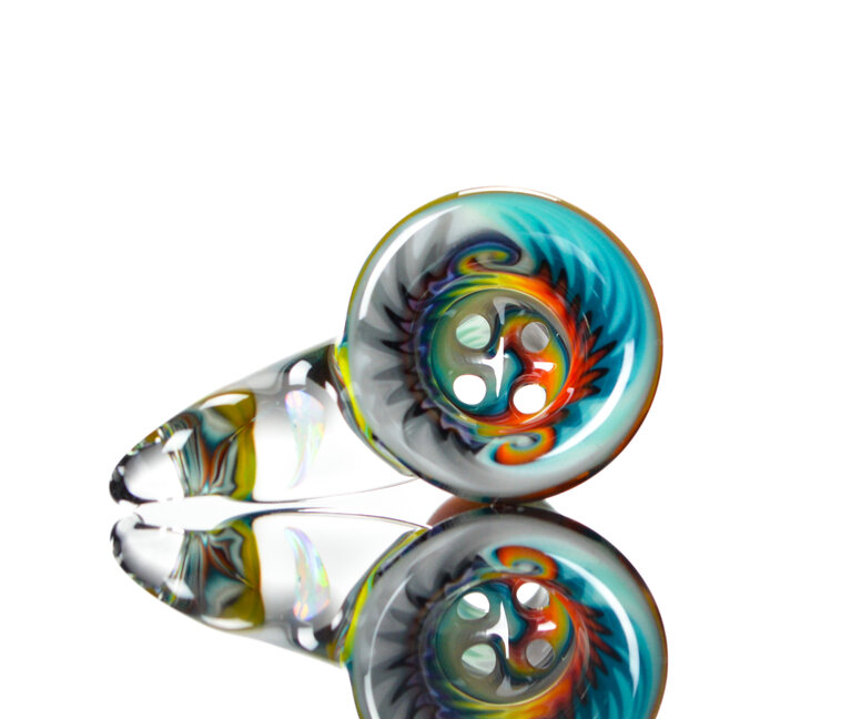 Kevin Howell Fully worked 4 hole slide with Opal horn 18mm 1