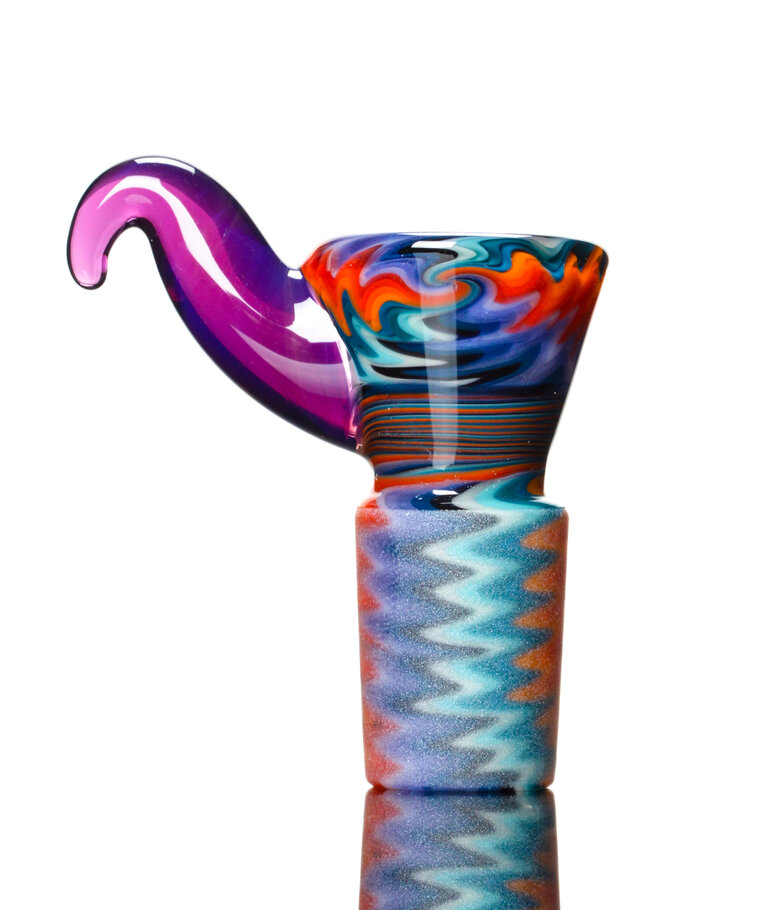 Kevin Howell Fully worked 4 hole slide with color horn 18mm 5