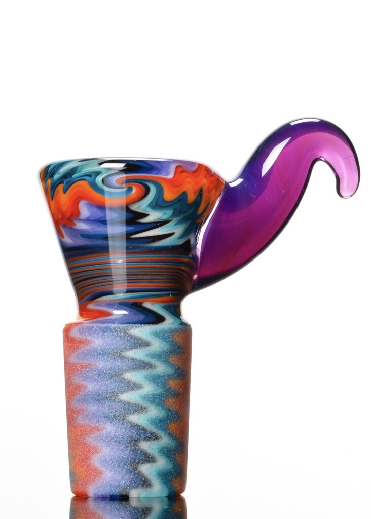 Kevin Howell Fully worked 4 hole slide with color horn 18mm 5