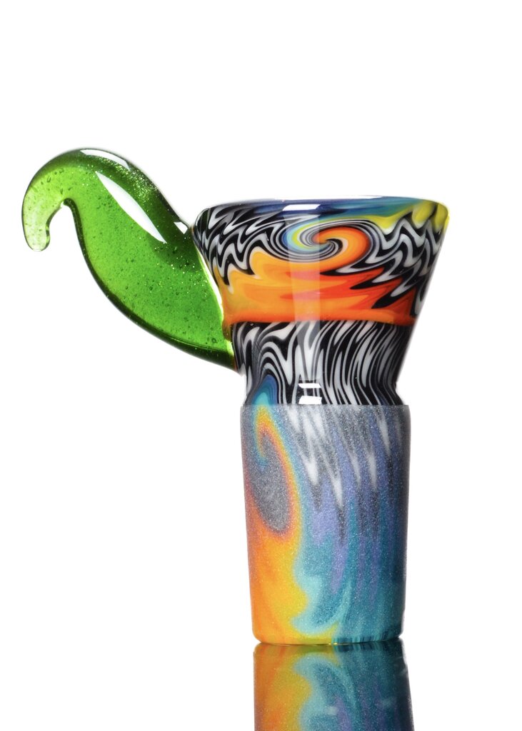 Kevin Howell Fully worked 4 hole slide with color horn 18mm 4