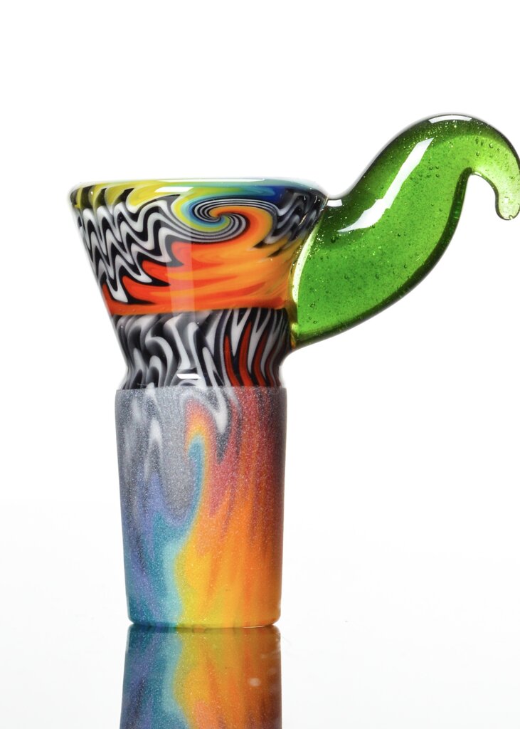 Kevin Howell Fully worked 4 hole slide with color horn 18mm 4