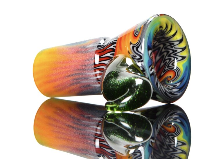 Kevin Howell Fully worked 4 hole slide with color horn 18mm 4