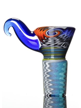 Kevin Howell Fully worked 4 hole slide with color horn 18mm 3