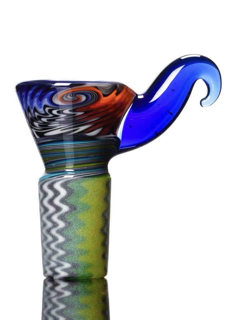 Kevin Howell Fully worked 4 hole slide with color horn 18mm 3