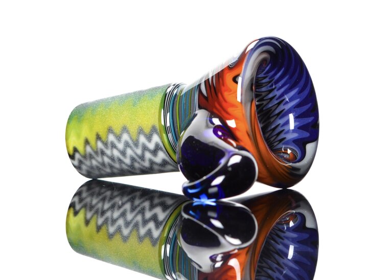 Kevin Howell Fully worked 4 hole slide with color horn 18mm 3