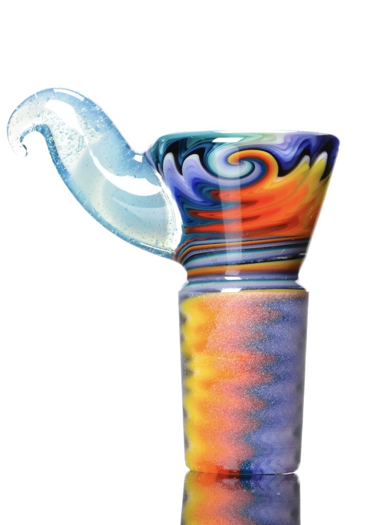 Kevin Howell Fully worked 4 hole slide with color horn 18mm 2