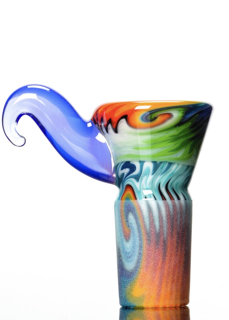 Kevin Howell Fully worked 4 hole slide with color horn 18mm 1