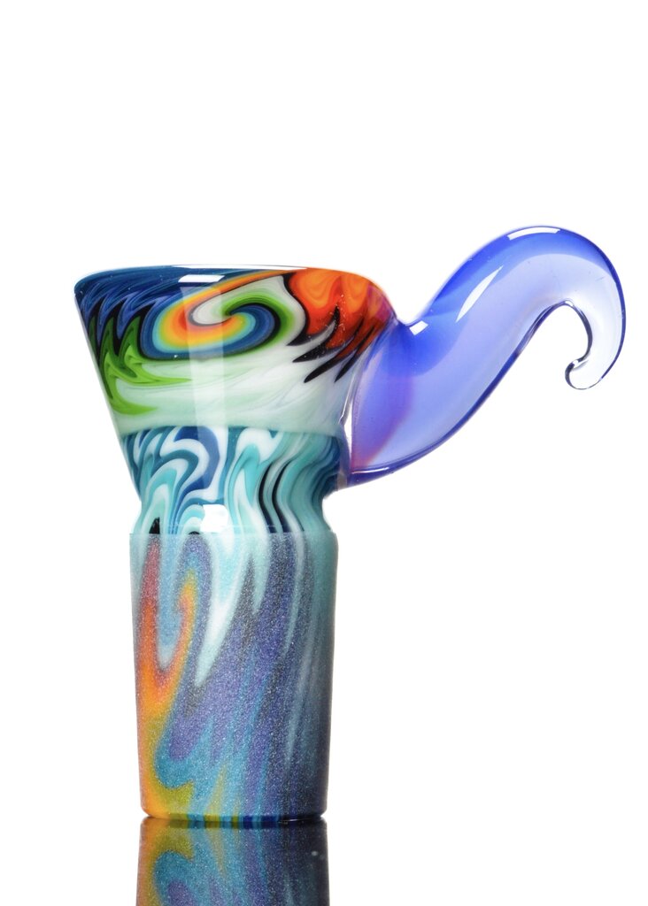 Kevin Howell Fully worked 4 hole slide with color horn 18mm 1