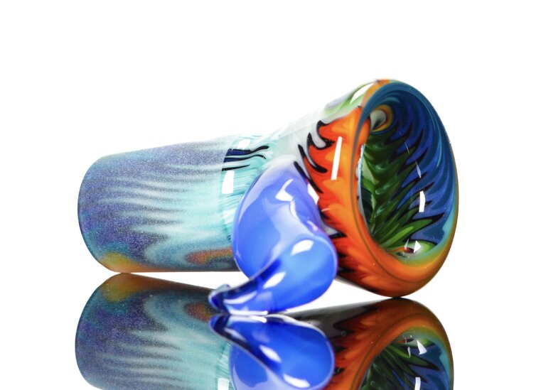 Kevin Howell Fully worked 4 hole slide with color horn 18mm 1