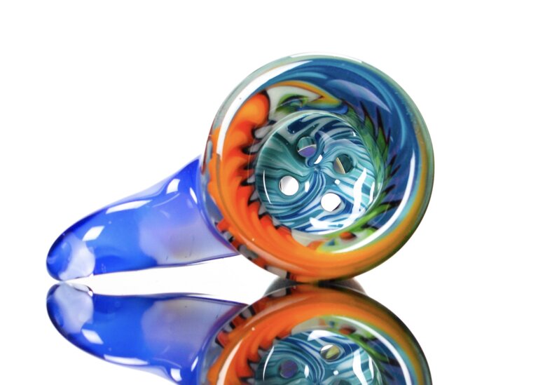 Kevin Howell Fully worked 4 hole slide with color horn 18mm 1