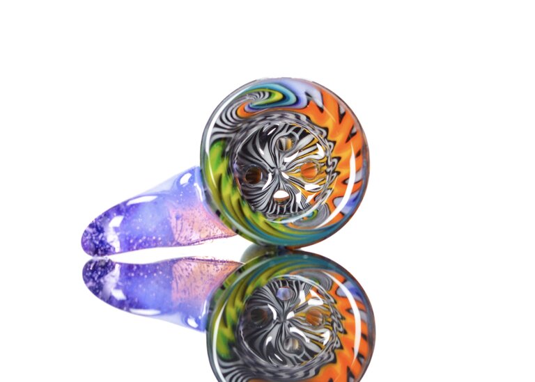 Kevin Howell 4 Hole Martini Slide w/ worked joint 14mm 1