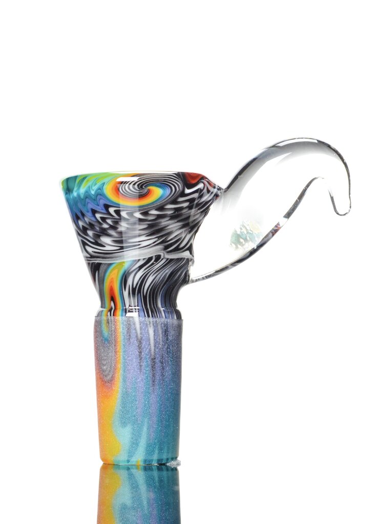 Kevin Howell Fully worked 4 hole slide with Opal horn 14mm 3