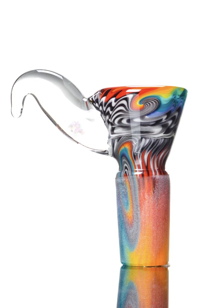 Kevin Howell Fully worked 4 hole slide with Opal horn 14mm 3