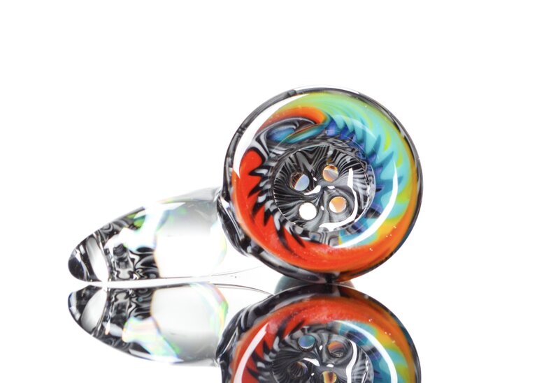 Kevin Howell Fully worked 4 hole slide with Opal horn 14mm 3