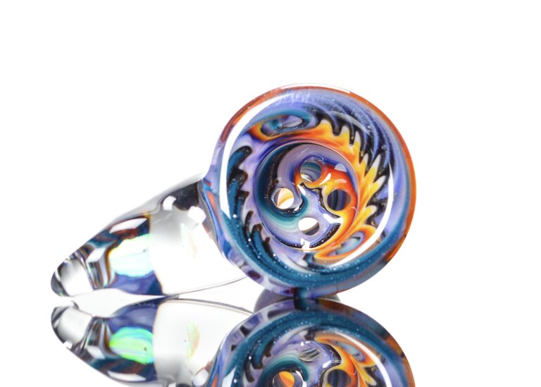 Kevin Howell Fully worked 4 hole slide with Opal horn 14mm 1