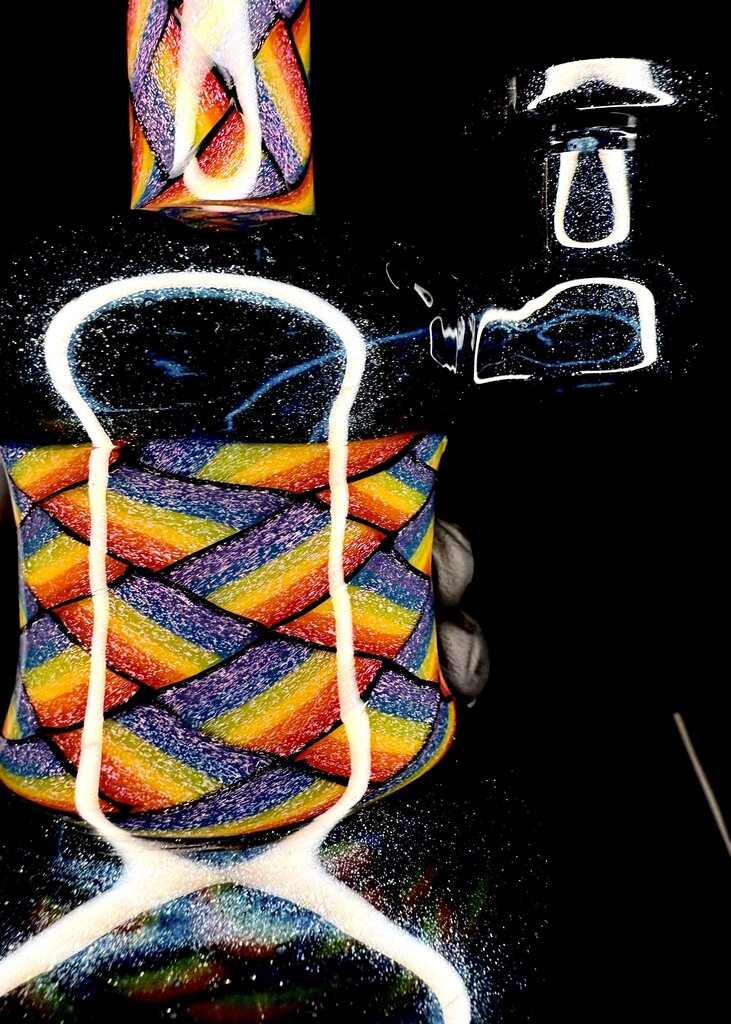 Kevin Howell Basket Weave Dichro Rig in Blue Stardust