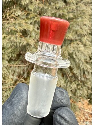 Blazing Blue Glass Honeycomb Slide 18mm - Red