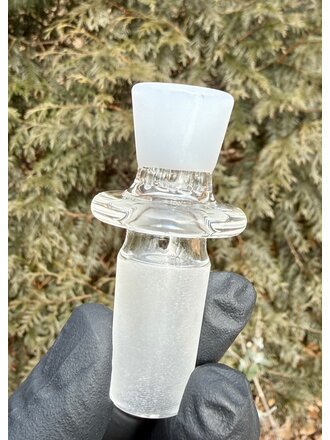 Blazing Blue Glass Honeycomb Slide 18mm - White