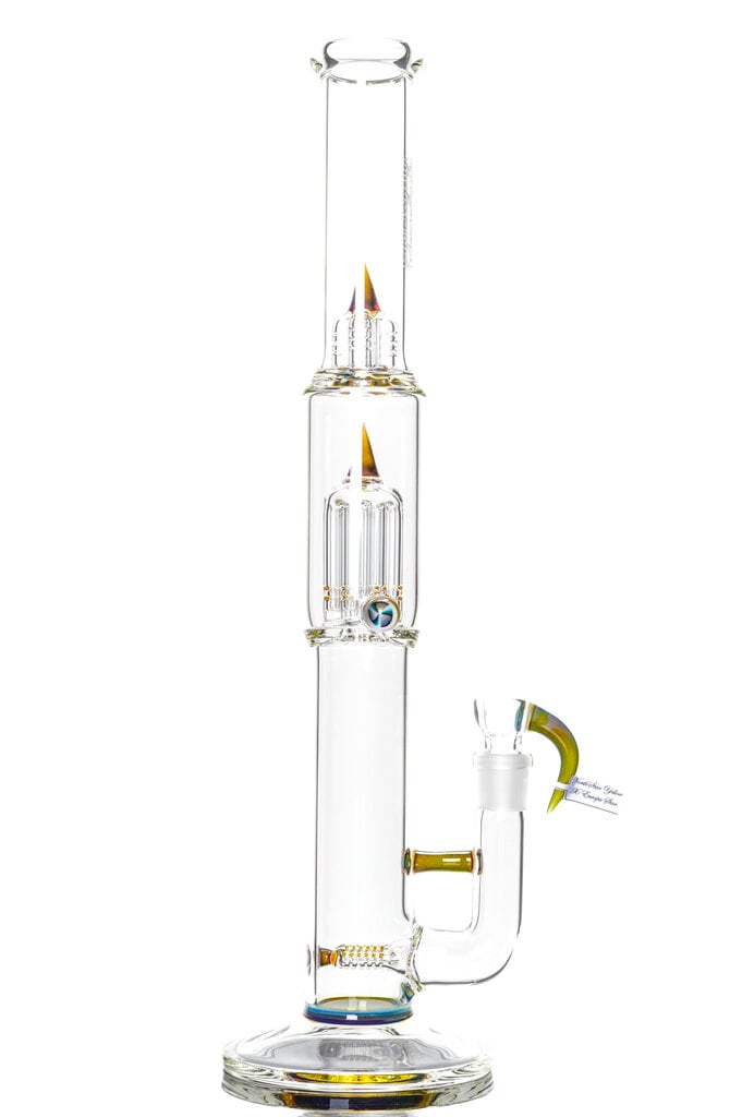 Sovereignty 8Tree - PA NS Yellow x Europa Star - G Line 9.5mm 6 Cut UpGrid to Gridded 8 Tree with Splash Guard Millie x1 44mm Neck