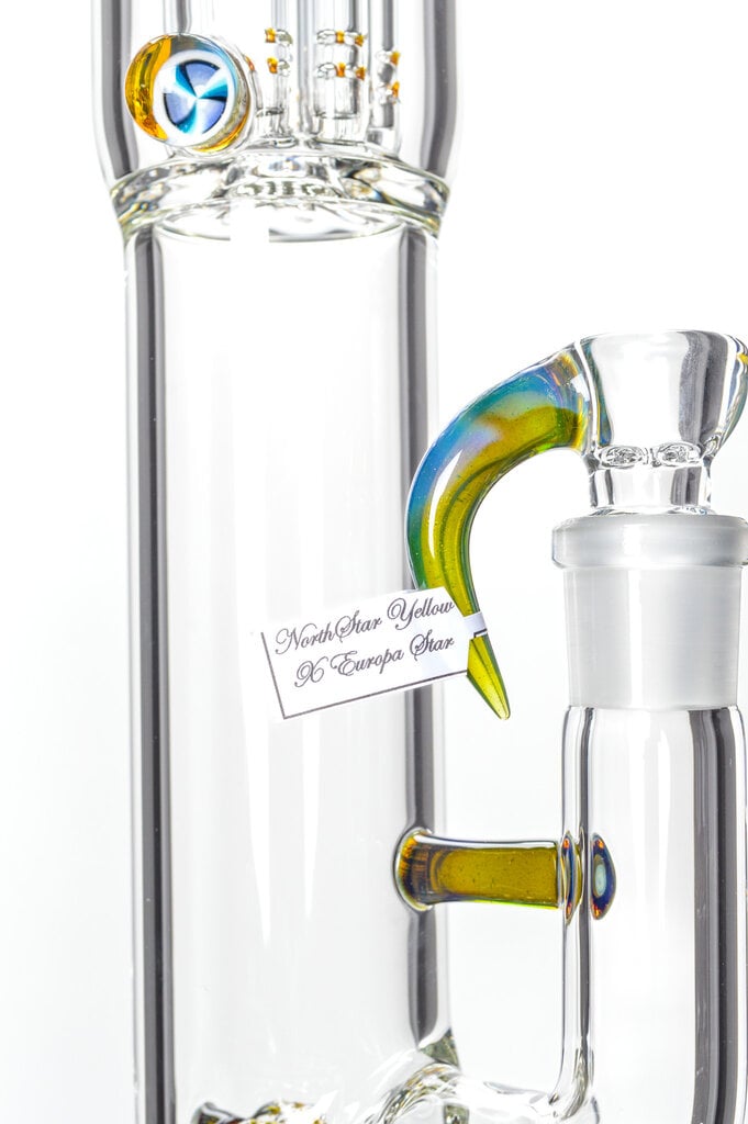 Sovereignty 8Tree - PA NS Yellow x Europa Star - G Line 9.5mm 6 Cut UpGrid to Gridded 8 Tree with Splash Guard Millie x1 44mm Neck