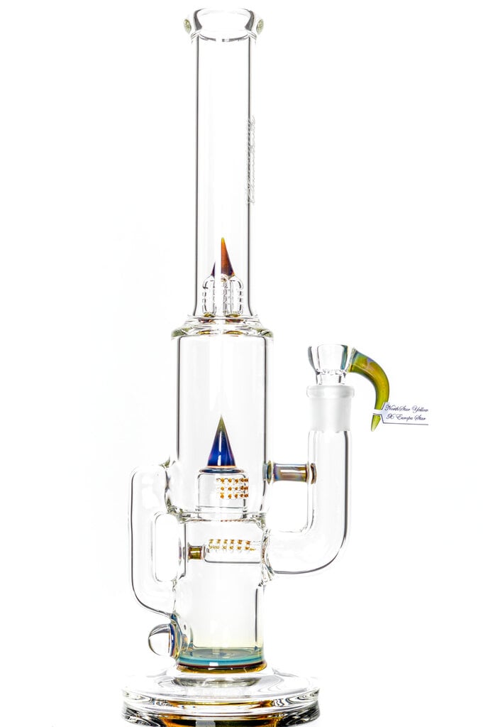 Sovereignty CapCycler - PA NS Yellow x Europa Star - Stemline 16mm 6 Cut UpGrid to Grid Cap 180 with Spike and Splash Guard Millie x1 38mm Neck