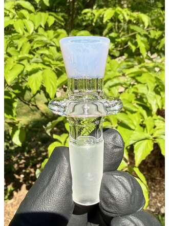 Blazing Blue Glass Honeycomb Slide 14mm - Pink