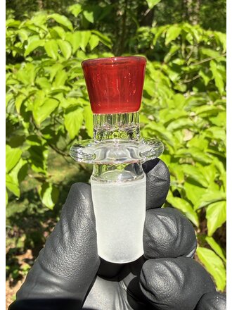Blazing Blue Glass Honeycomb Slide 18mm - Red