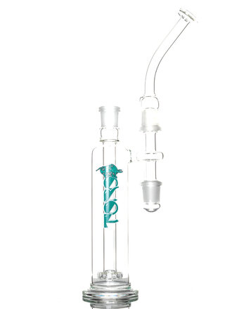 Toro Toro Ash Catcher Convertible Bubbler  Clear w/ Teal Logo