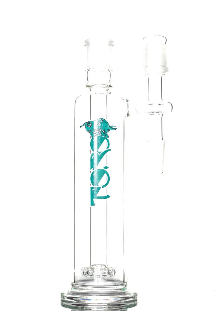 Toro Toro Ash Catcher Convertible Bubbler  Clear w/ Teal Logo