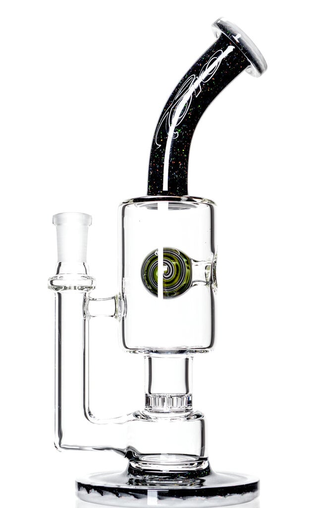 Toro Worked Jet Perc with Color Neck & Foot - Crushed Opal