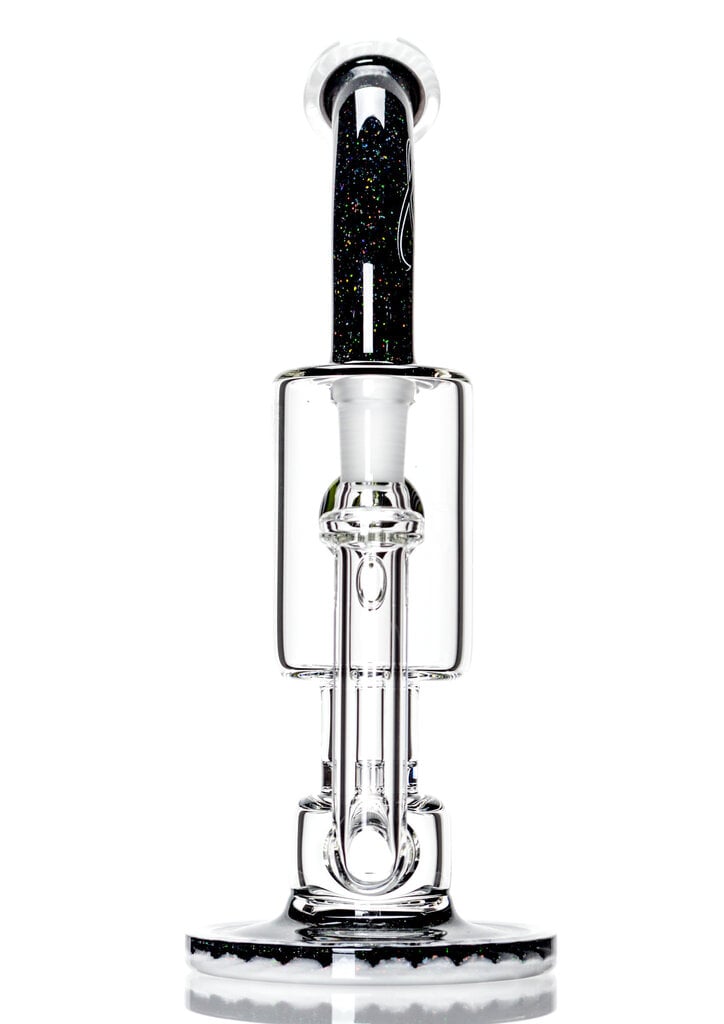 Toro Worked Jet Perc with Color Neck & Foot - Crushed Opal