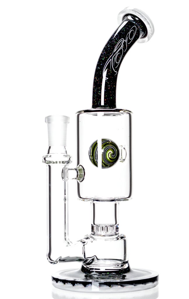 Toro Worked Jet Perc with Color Neck & Foot - Crushed Opal